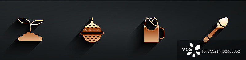 茶叶球滤茶器玫瑰杯图片素材