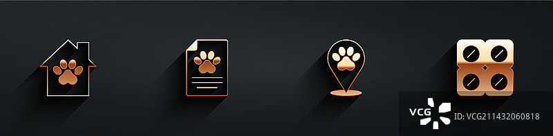 宠物屋医疗记录套装图片素材