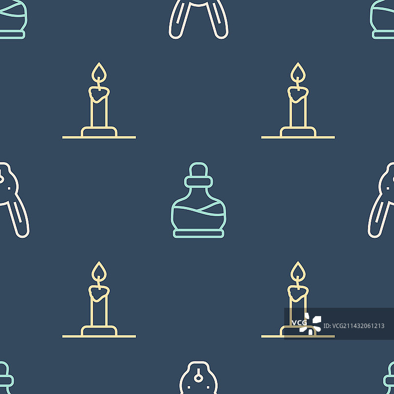 线条兔子耳朵蜡烛图片素材