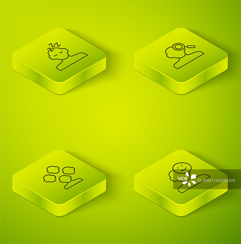 2.5D线条心理学问题发现图片素材