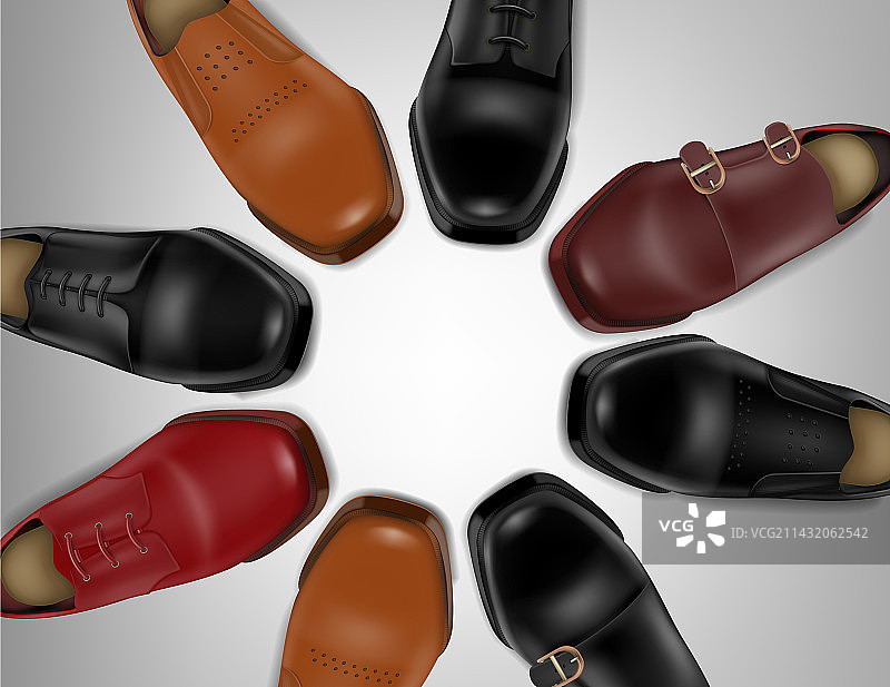 逼真皮革鞋背景图片素材