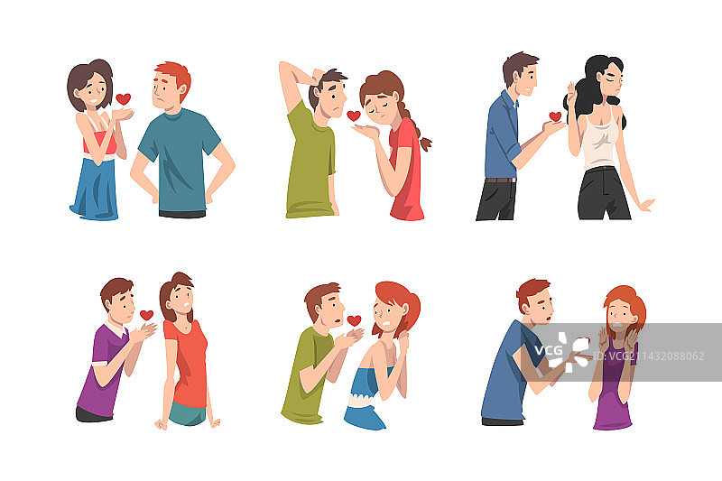 经历单恋的男女图片素材