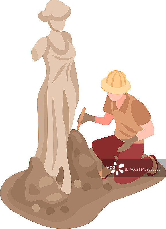 2.5D考古学家图片素材