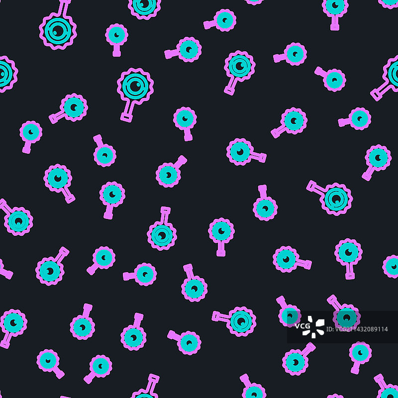 婴儿摇铃玩具图标无缝线条图片素材