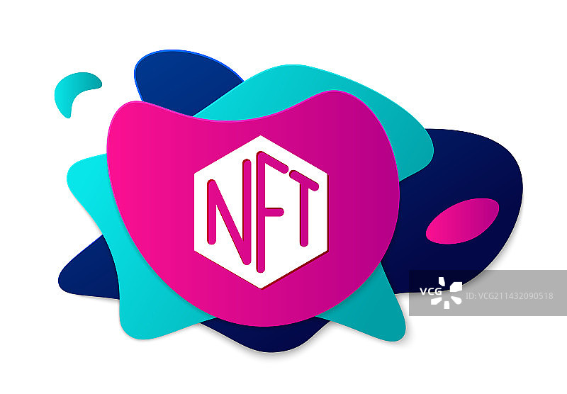 NFT数字加密艺术彩色图标图片素材