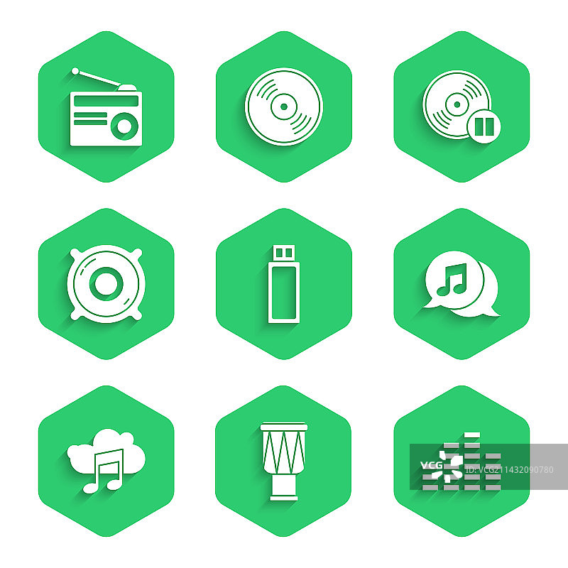 USB闪存盘鼓乐均衡器套装图片素材