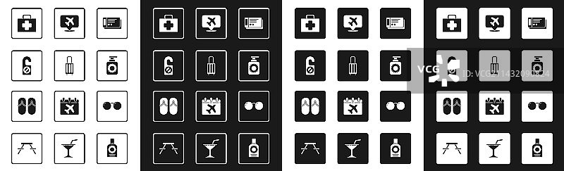 旅行票行李箱请勿打扰套装图片素材