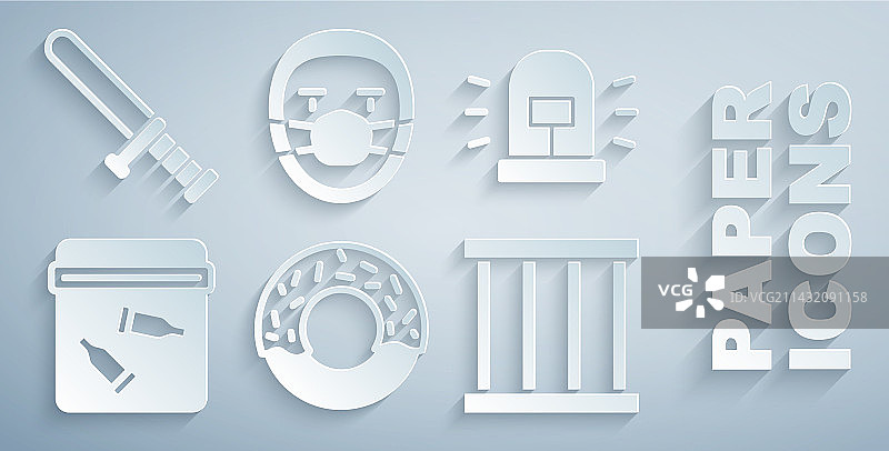 甜甜圈闪光器警报器弹证据袋合集图片素材