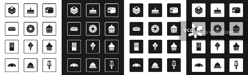 蛋糕甜甜圈自制派布朗尼巧克力套装图片素材