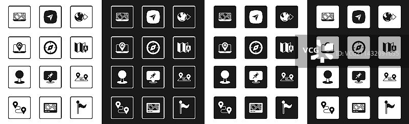 在全球城市地图上设置位置图片素材