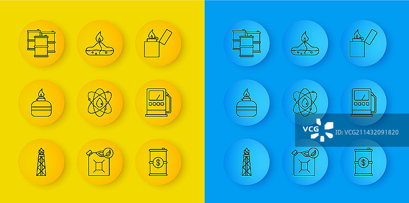 带酒精或烈焰的石油钻井平台管线设置图片素材