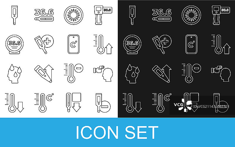 数字温度计与身体检查图片素材