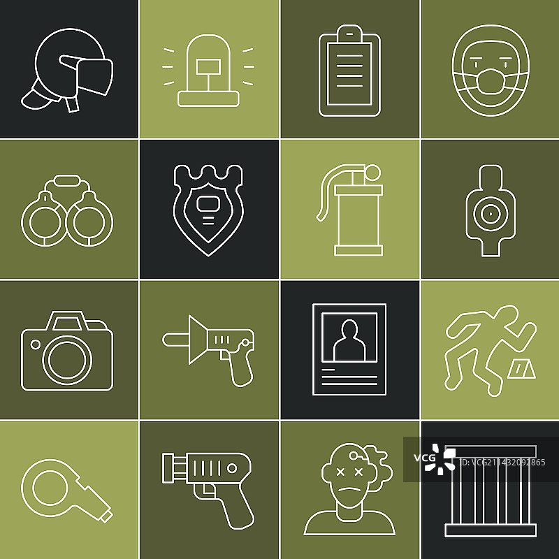 线条监狱窗户犯罪现场目标人物图片素材