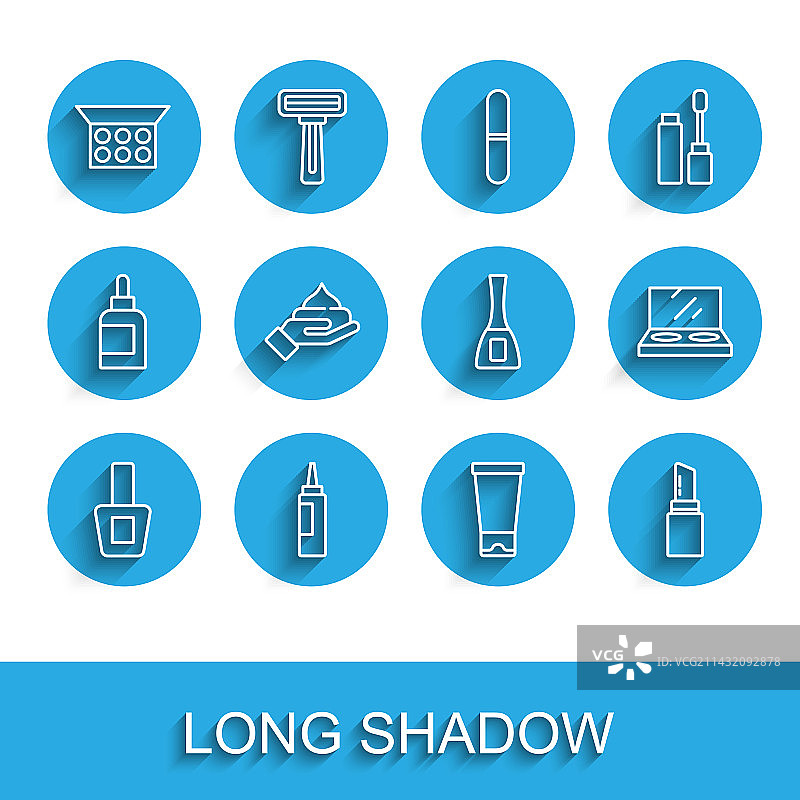 线性指甲油瓶面霜乳液图片素材