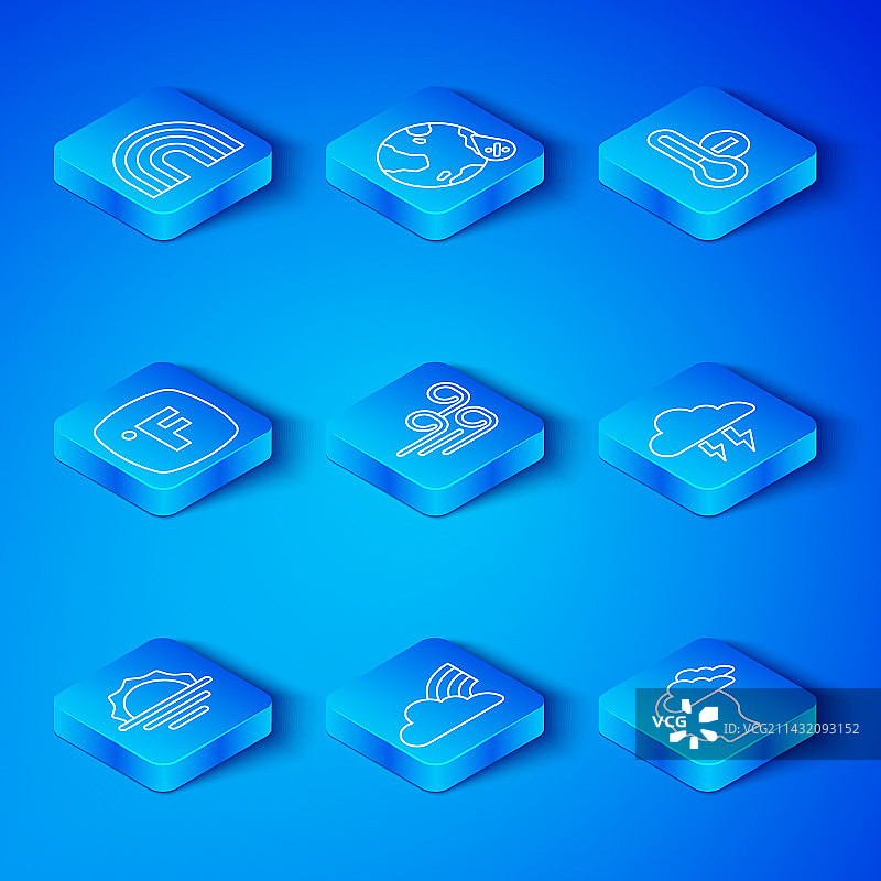 日出大风天气彩虹线条设计图片素材