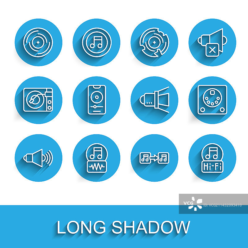 扬声器音量音符黑胶唱片设置图片素材