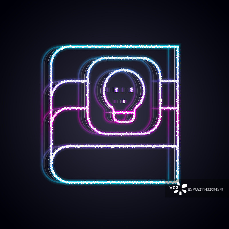 发光霓虹灯线条骷髅毒药书图片素材