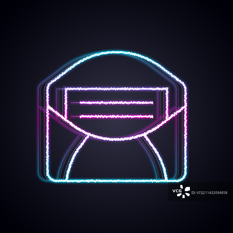 发光霓虹线邮件图标图片素材