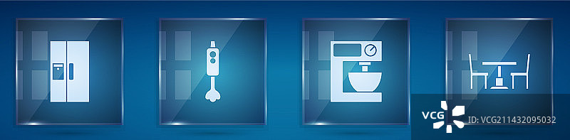 冰箱、搅拌机、电动搅拌器等图片素材