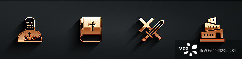 骑士十字军圣经书籍远征套装图片素材