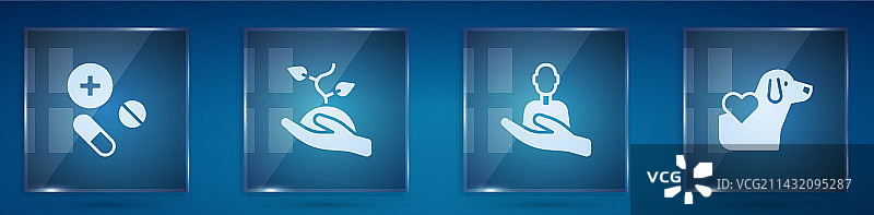 药物药丸或药片志愿者团队组合图片素材