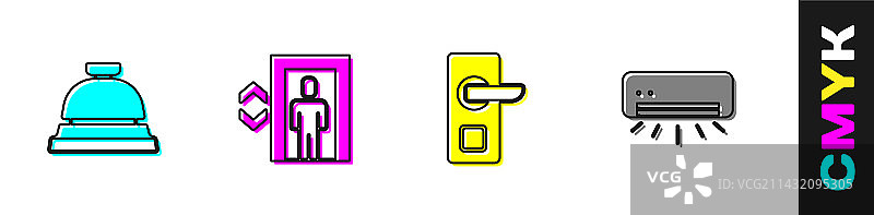 酒店服务铃电梯智能门锁图片素材