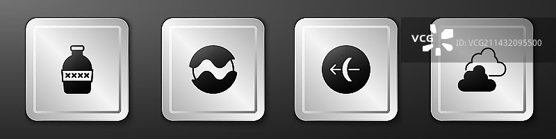 瓶装水、人马座星盘组合图片素材