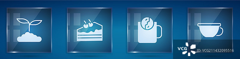 茶叶蛋糕时间和茶杯素材图片素材