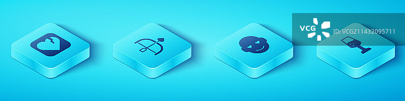 2.5D破碎的心或离婚弓箭套装图片素材