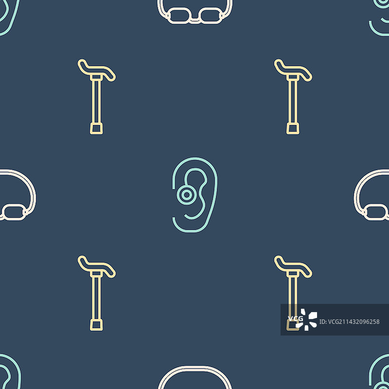 眼镜手杖套装图片素材