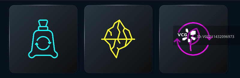 带回收标志的垃圾袋图片素材