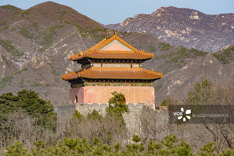 北京昌平明十三陵茂陵明楼图片素材