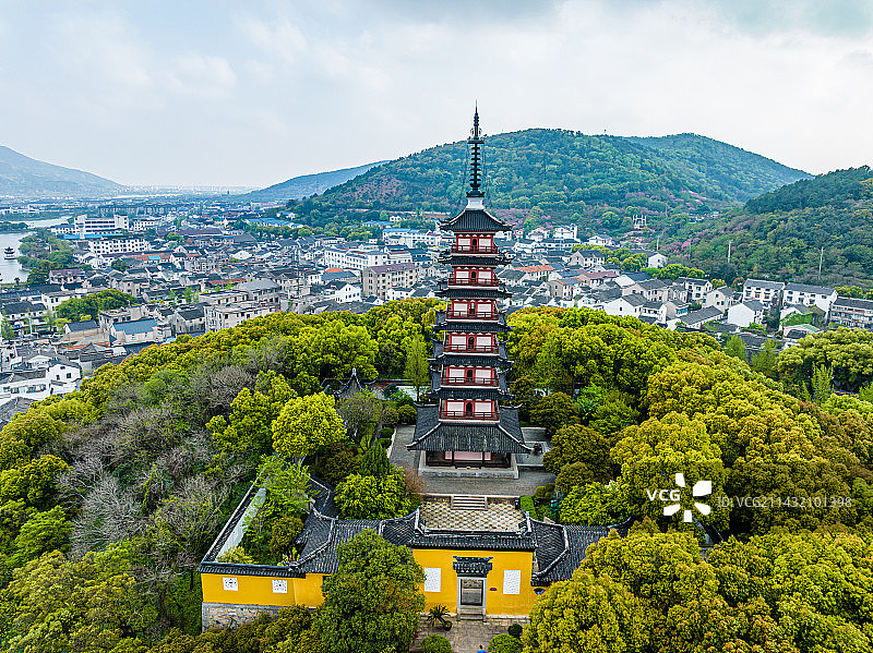 苏州铜观音寺航拍图片素材