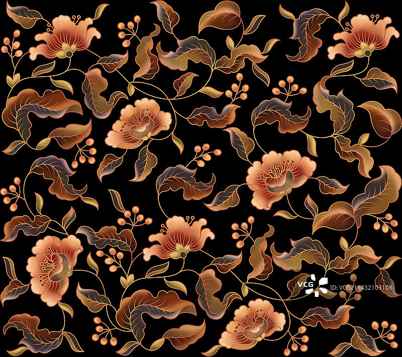 无缝传统花纹背景底纹图案图片素材