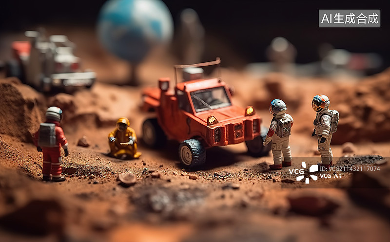 【AI数字艺术】宇航员探索太空模型图片素材