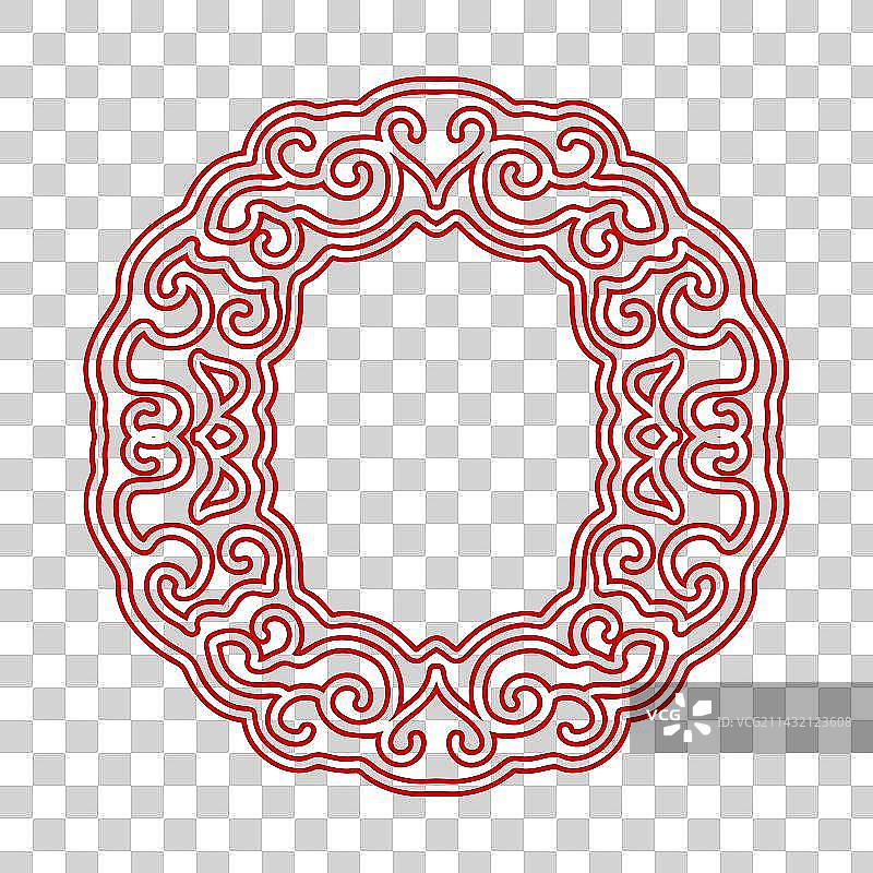 圆形中式花纹素材图片素材