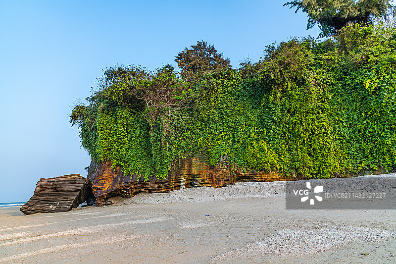 海岸夕阳 涠洲岛  广西北海风光图片素材
