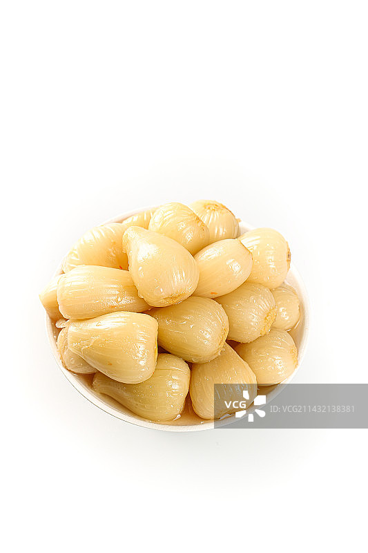 白底上的藠头图片素材