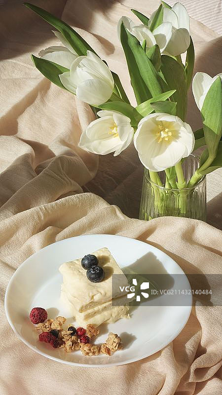 自制巴斯克蛋糕图片素材