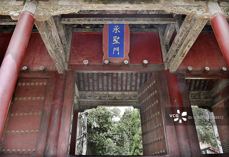 山东济宁邹城市孟庙承圣门图片素材
