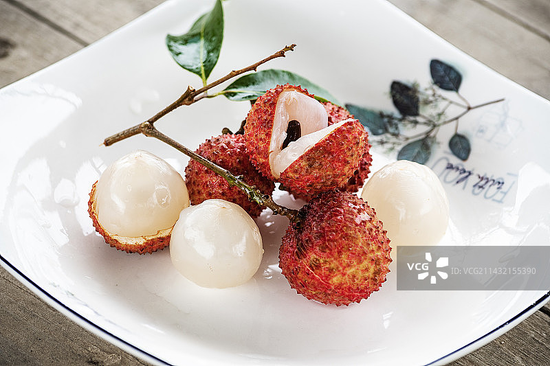 桂味荔枝核小肉厚清甜图片素材