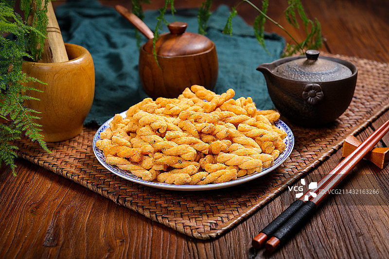 网红小吃美食小麻花图片素材