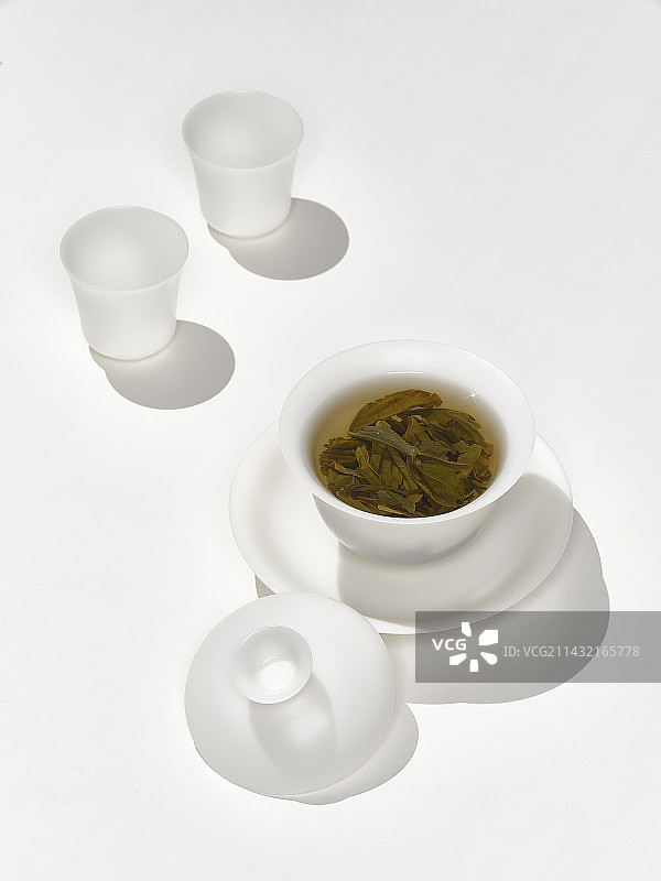 白瓷茶具茶文化茶叶茶道茶艺图片素材