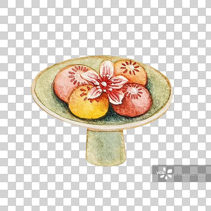 中式餐盘中秋樱花月饼图片素材