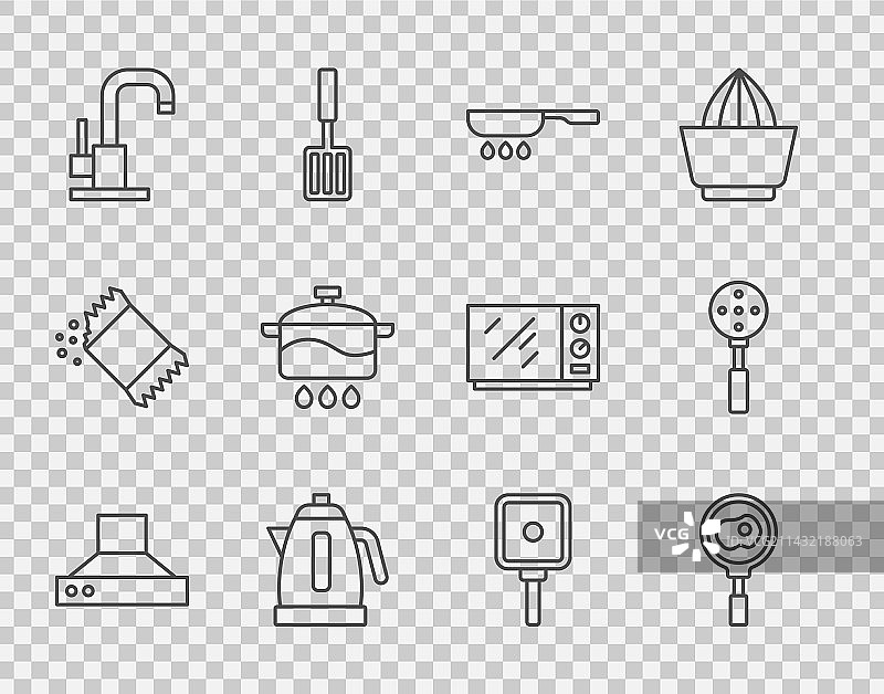 厨房抽油烟机煎蛋图案图片素材