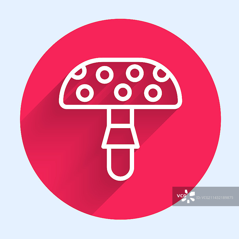 白色线条的毒蝇伞图片素材