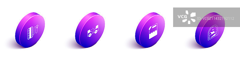 2.5D轮胎压力计交通事故组合图片素材