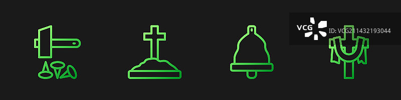 教堂钟声与耶稣受难图片素材