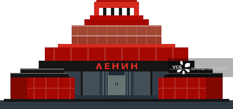 扁平风格列宁墓图片素材