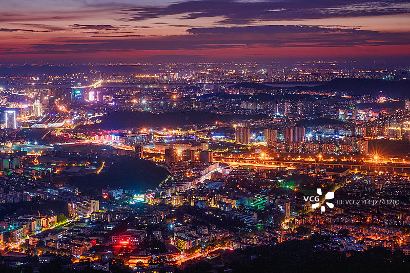 南京紫金山夜景图片素材